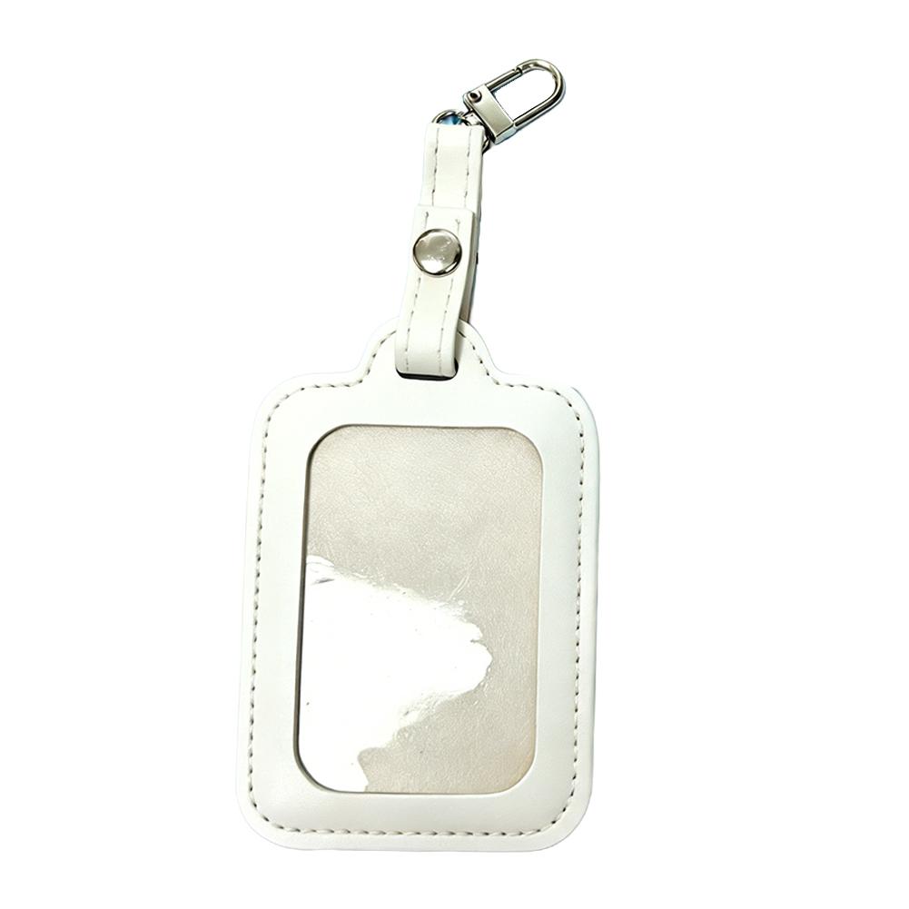 Premium PU Badge Holder 75mm Collector Case with Clear Window And Metal Clasp for Anime Character Pins Keychain Lanyard Display