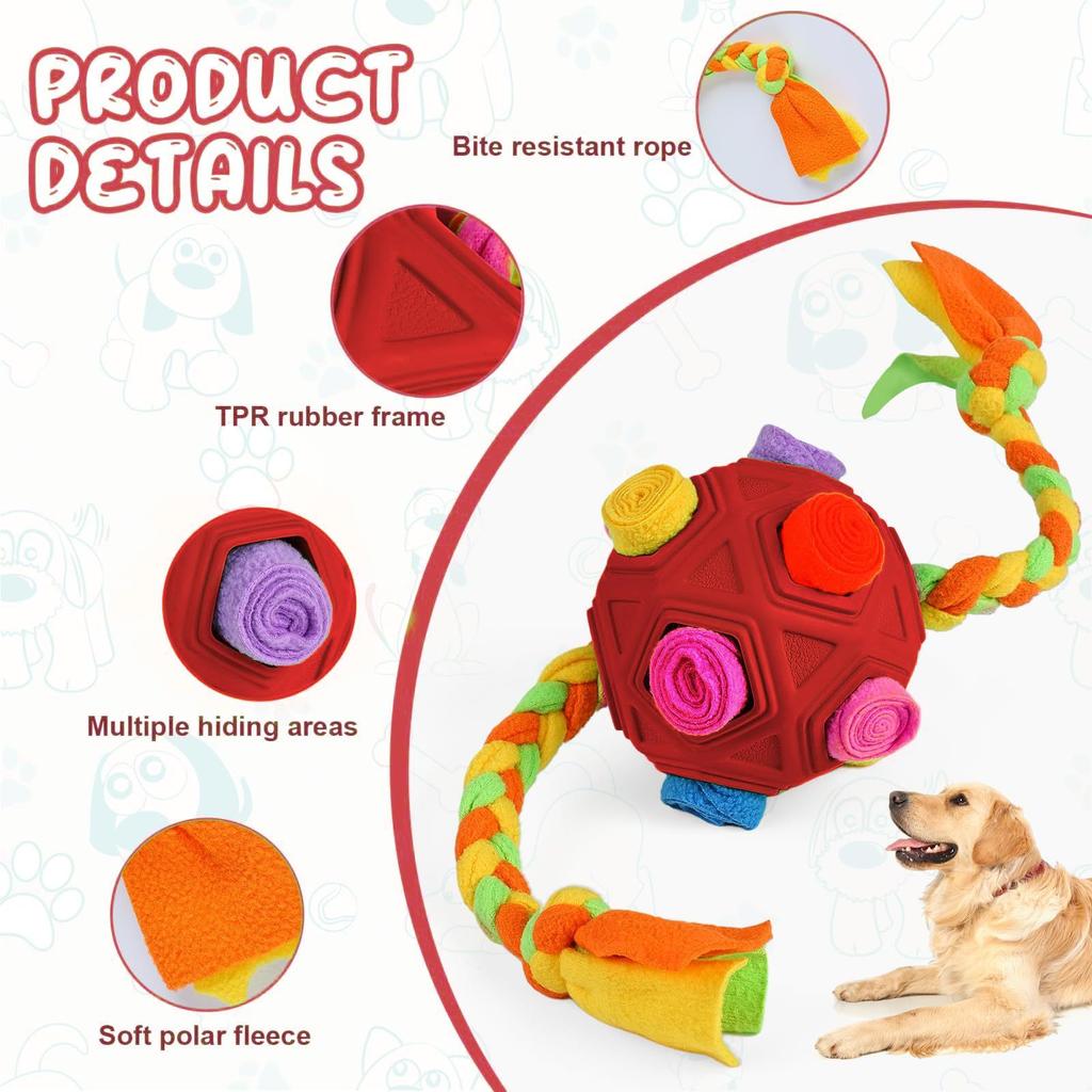 Cross border Pet Braided Snuffle Ball, Dog IQ Puzzle Training Bite Resistant Ball, Pet Supplies