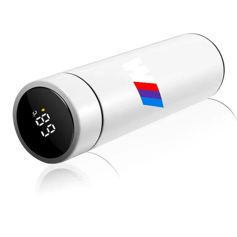 500ml Stainless Steel Intelligent Temperature Car Emblem Cup Coffee Cup Automotive Interior Stickers For BMW X1 X2 X3 X5 X4 X6