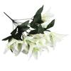 Lily Artificial Flower Bouquet Decor Fake Floral Home 10 Heads 45cm Beautiful Lillies Silk + Plastic Stargazer