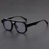 Anti Blue Light Reading Glasses Men Retro Women Square Double Bridges Glasses Frame Fashion Men Myopia Computer Fake Glasses-2