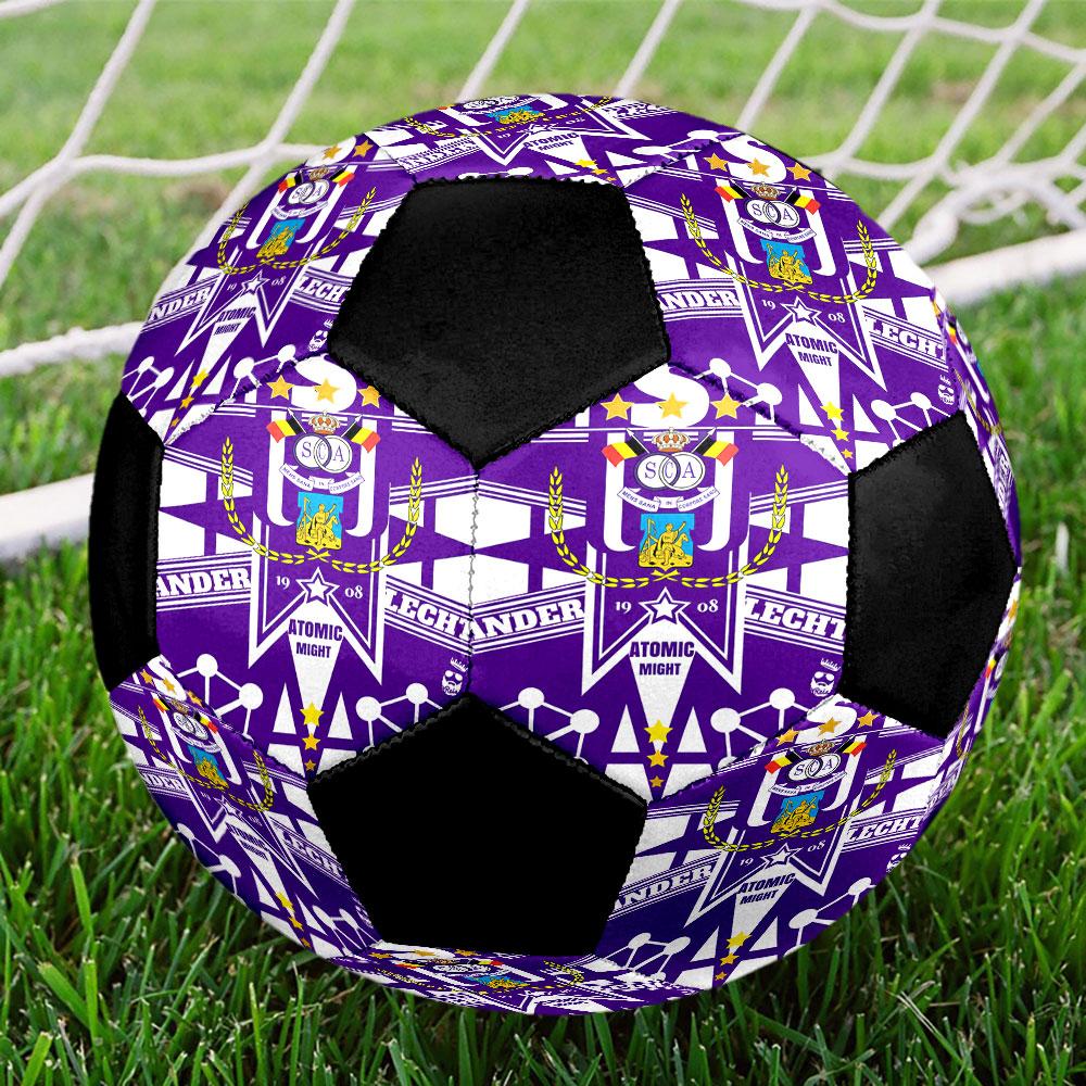 1 pz Pallone da Calcio Royal Sporting Club Anderlecht Taglia 5 Pallone da Calcetto Indoor alla Moda Colorato Gioco in Cortile - Ottimo Regalo per Appassionati di Sport HE51