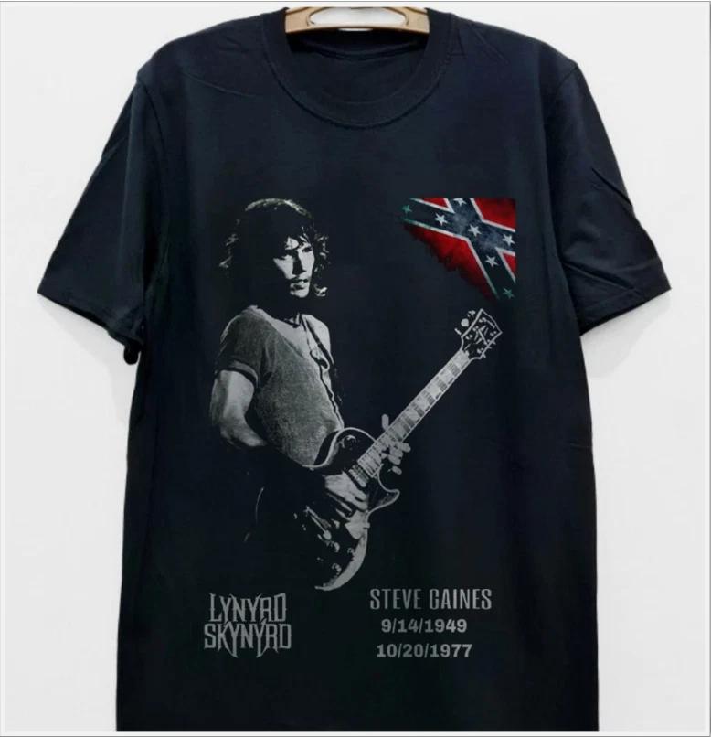 Lynyrd Skynyrd T-shirt, Tribute Steve Gaines Unisex Black T-shirt, Size S-5XL S