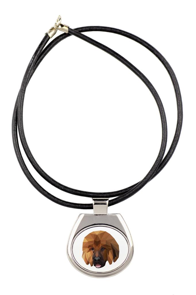 Tibetan Mastiff, Do khyi – Necklace with a geometric design and the inscription "Art-Dog" | Art-Dog