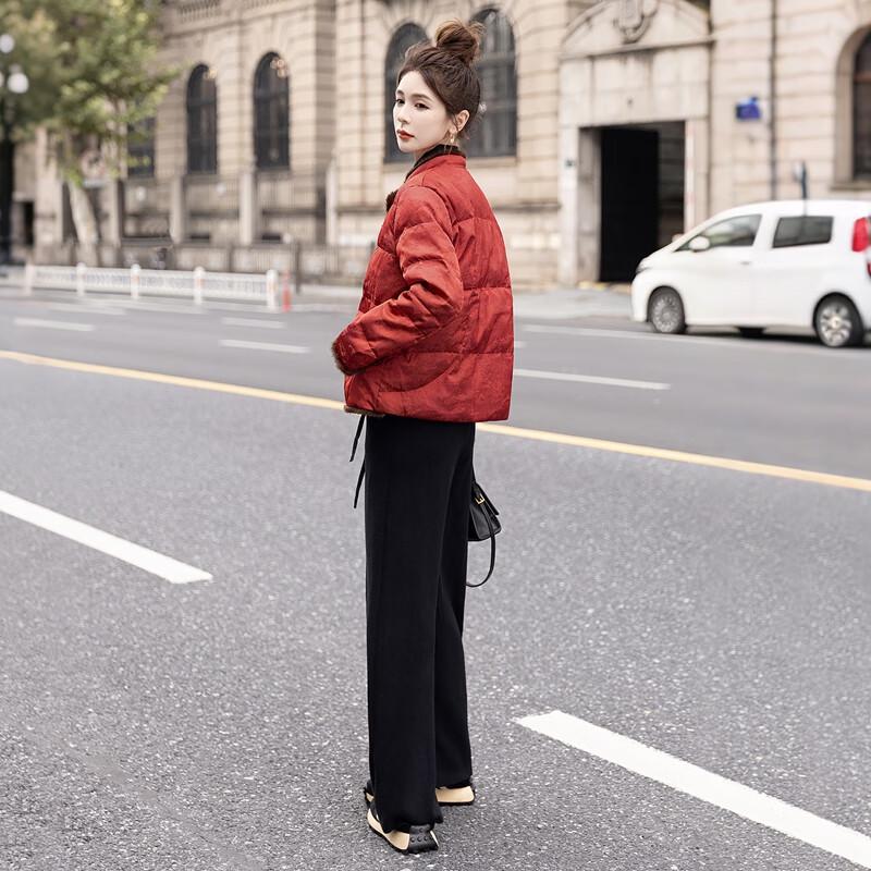 SIBOISHE Damen Neue Chinesischer Stil 90% Daunenjacke