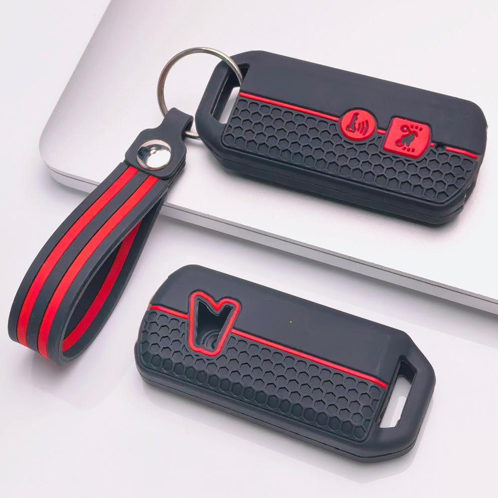 Key Fob Cover for Honda Fit 150 PCX 125 Switch with Keychain Anti-Scratch Guard Shockproof Protection Soft Grip Texture Responsive Button Touch