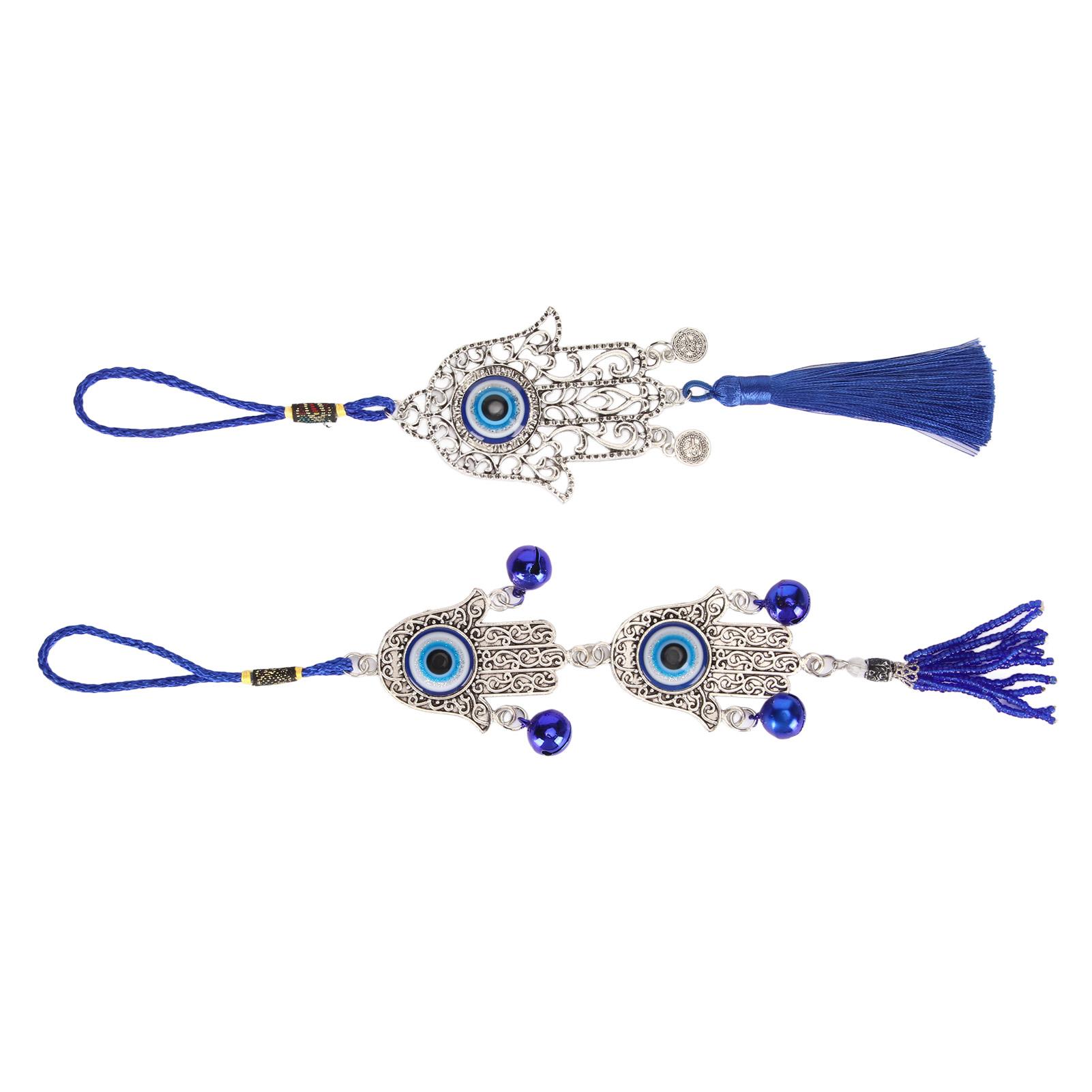 

2PCS Blue Eye Hanging Ornament Fashionable Beautiful Exquisite Blue Eye Decoration for Car Home