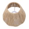 Seilgewebter Schreibtischlampenschirm E27 E14 Dekorativer Wellensaum Lampenschirm für Küche Schlafzimmer Café