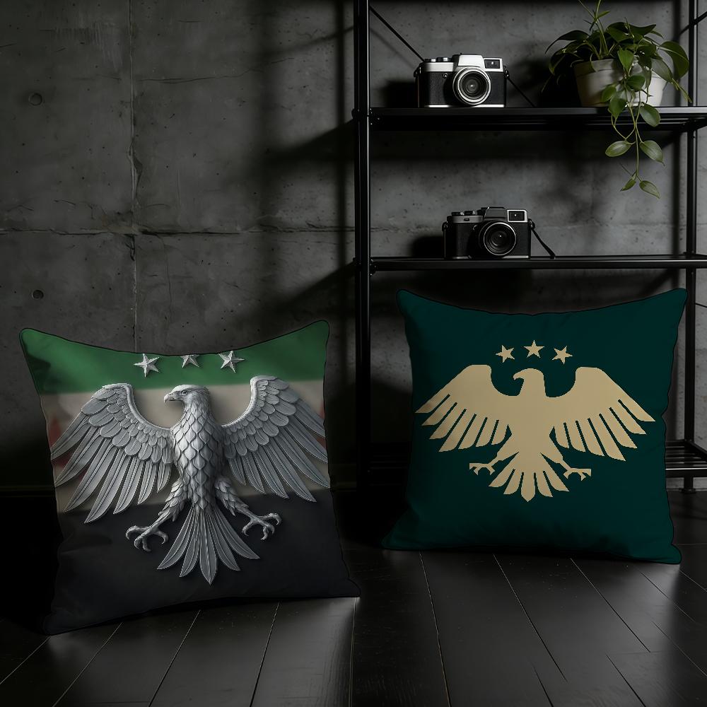 Flag Logo Eagle Syrian New 2025 Cushion Cover Home Office Birthday Anniversary Gifts Soft Skin Friendly Cushion Cover