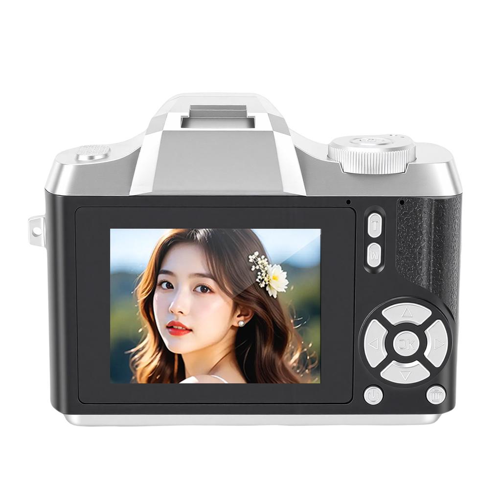 Digital Camera 1080P 48MP 2.4 Inch Screen 18x Zoom Autofocus Camera with Fill Light Keychain for Portrait Landscape