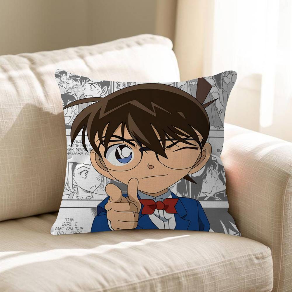 DDetective CConan Personalized Pillow Cover Kids Bedroom Wild Party Decor Pillowcase Kid Birthday Shower Gift