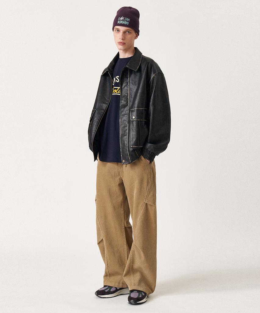 GOLDEN SUNSHINE Corduroy Parachute Pants_Beige