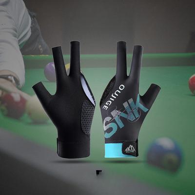 Guantes de Billar de Tres Dedos Ligeros y Transpirables Mano Izquierda Ampliada Único Elástico Snooker Billar Silicona Antideslizantes