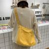 Large Capacity Women Handbag Solid Color Student Shoulder Bags Portable Canvas Tote Bag  Female Use