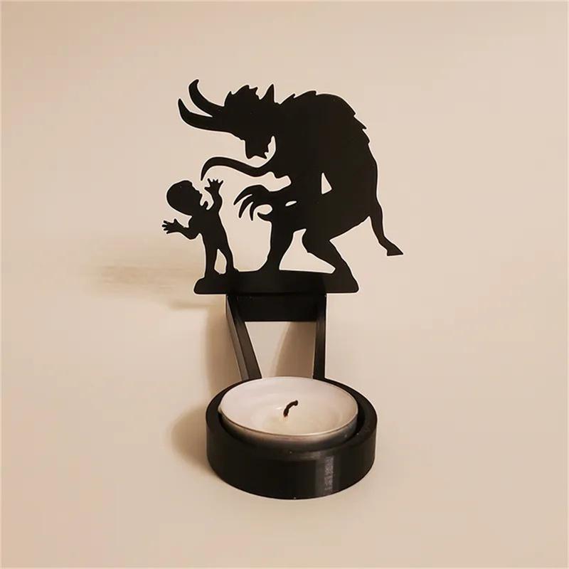 

Headless Horseman Shadow Caster Novelty Terror Candle Holder Shadow Projectors Indoor Halloween Decoration
