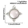 3pcs Gold/Silver Color PVD Metal Charms White Shell Stainless Steel Pendants For Jewelry Making Supplies Rhinestone DIY Pendant