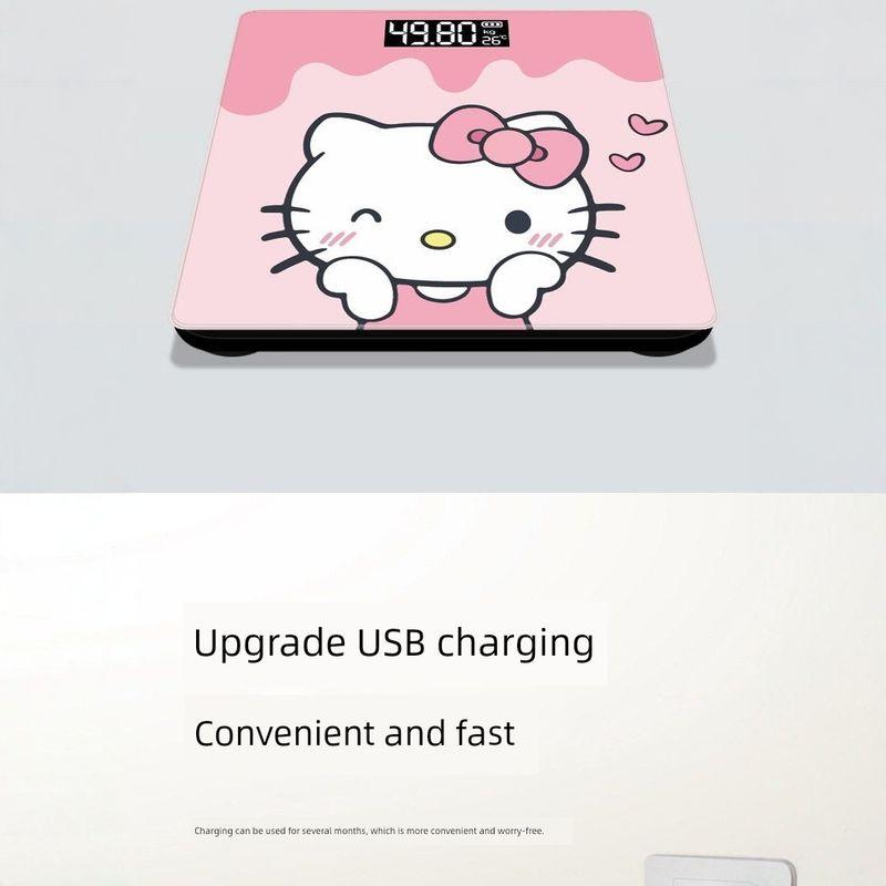 Electronic Scale, Household Weight Scale, Cartoon Cute, Accurate, Smart, Bluetooth Rechargeable Body Fat Scale, Girls' Fat Loss Health Scale