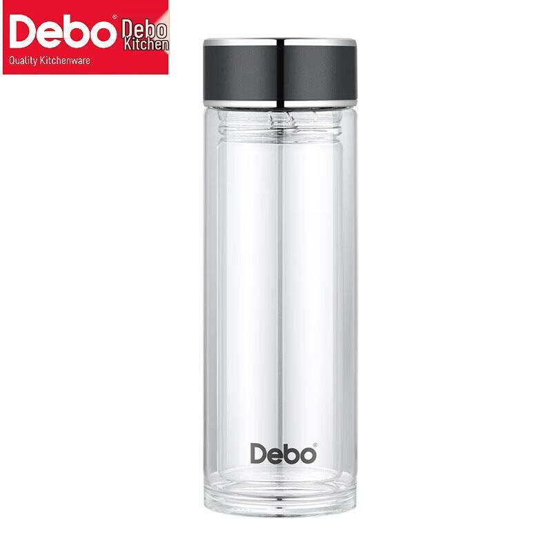 Debo Double-Layer Glass Tea Infuser Bottle 400ml