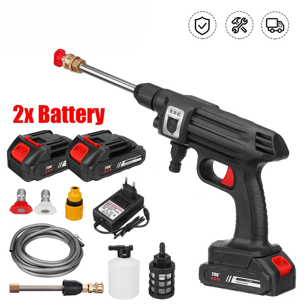 70Bar Cordless High Pressure Car Washer Rechargeable Car Wash Guns Electric Water Guns Foam Machine for 18V Battery 1500W