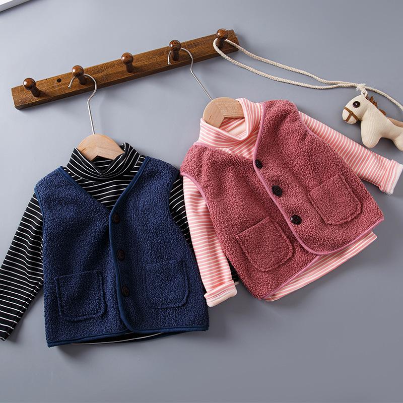 Gilet Enfant Automne-hiver - Style étranger - Taille 74 - Polyester Doublé - Pour Garçon Et Fille - 2
