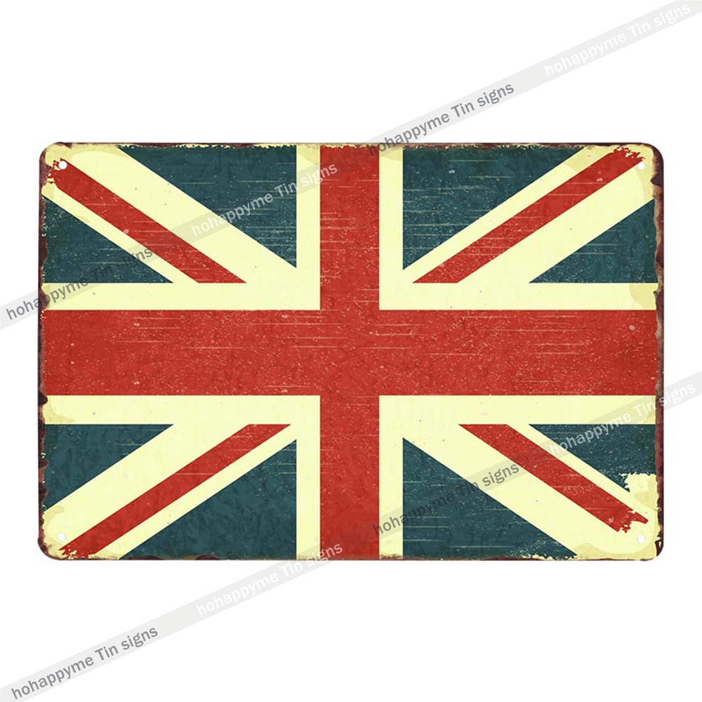 American Canada National Flag Wall Decoration Tin Sign Vintage Country Flag Metal Plaque Childrens Room Decor xcm