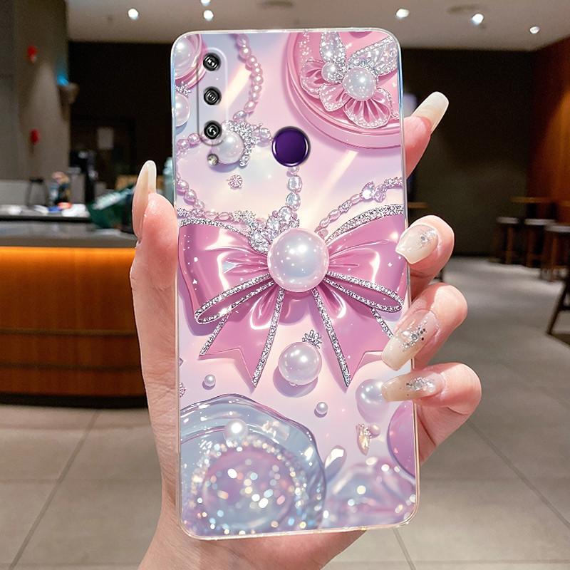 For Huawei Y6p MED-LX9 MED-LX9N Cover Huawei Y6p 2020 Case Luxury Fashion Butterfly Flowers Clear Soft Silicone TPU Phone Case