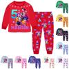 Children's Fashion Suit Skirt Round Neck Long Sleeve Top Pants
