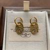Retro Metal Geometric Earrings Smooth Polished Premium Light Luxury Earrings Niche Simple Exquisite Fashion Temperament Earrings