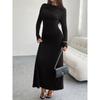 Dames Herfst- en Wintertemperament Puur Kleur Pakket Heup Eén Revers Jurken