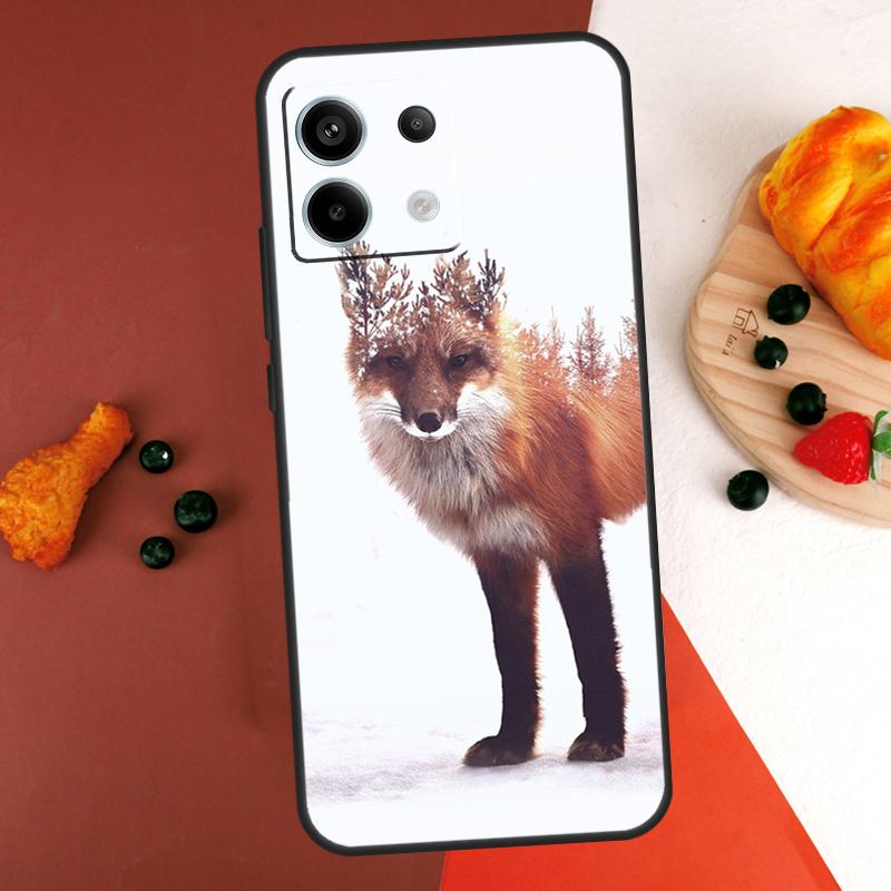 Fox Animal Pattern Case For Xiaomi Redmi Note 14 Pro 9 10 11 12 13 Pro 10S 11S 12S Redmi 13C 10C 12C 14C Coque