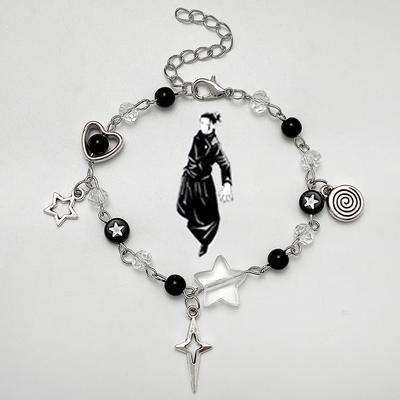 Unique Punk Style Hollow Five-Star Bracelet for Cool Girls and Boys - Heart-shaped Handmade Jewelry