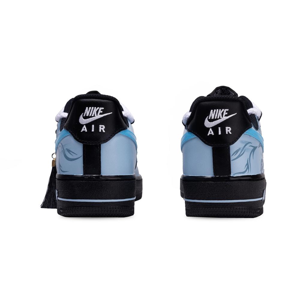 Nike Air Force 1 Guanzaizi Abriebfest Abriebfest Niedrig geschnitten Skateboard Schuhe Unisex Blau Schwarz CW2288-001(Team1856-)