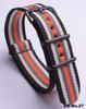 Black Nylon & Canvas Watch Strap with Vacuum-Plated Buckle