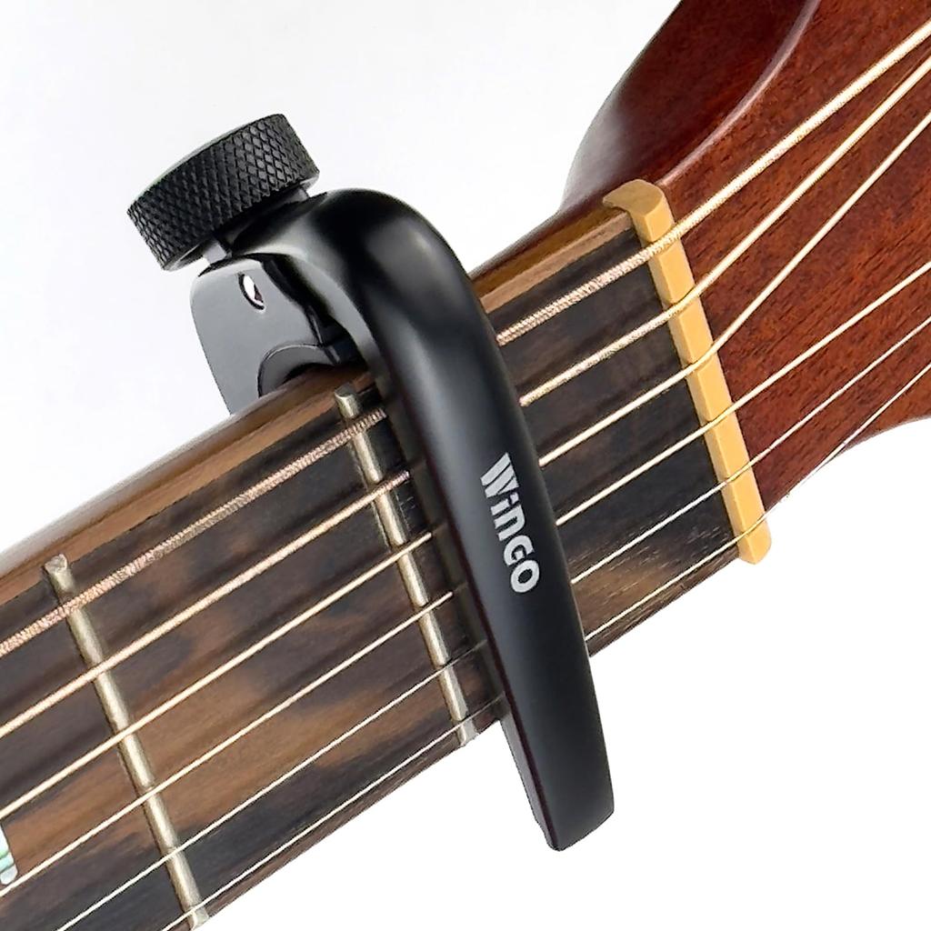 WINGO Capo Tast for Electric Guitar Professional Perfect Tension Capo Black Guitar/Acoustic - -