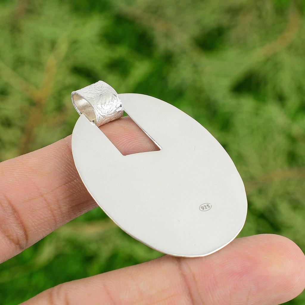 Daughters Day Sale Rose Quartz Rough Gemstone Ethnic Pendant Jewelry 925 Silver