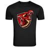 Twin Cobra Schlange Schild Maskottchen Grafik T-Shirt