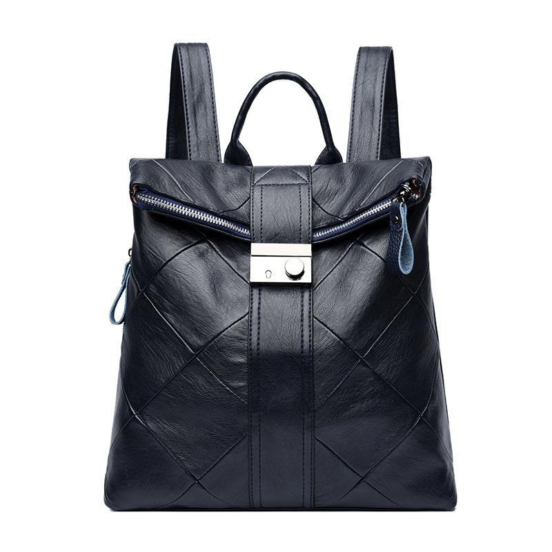 Женский противоугонный рюкзак большой емкости, легкий рюкзак для путешествий темно-синий