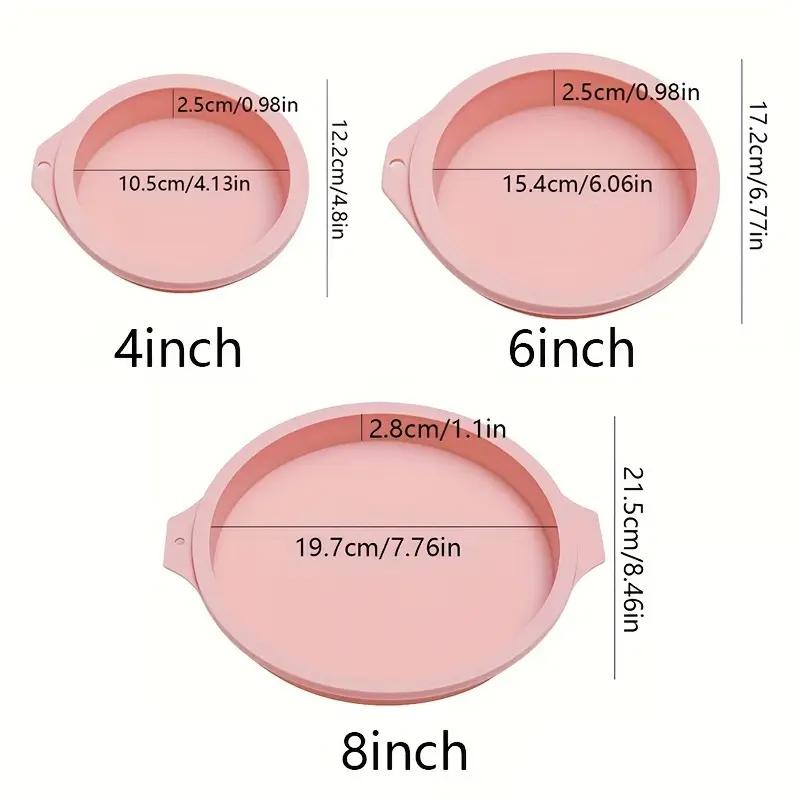 4pcs Silicone Layered Cake Molds Round Shape Cake Baking Pan Heat Resistant Toast Bread Mold Non-stick Kitchen Baking Tool