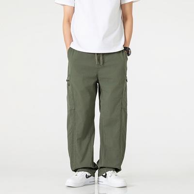 Trendy Brand Overalls Men's Loose Straight Men's Trousers High Street Retro Casual Pants Men's High-end Pants