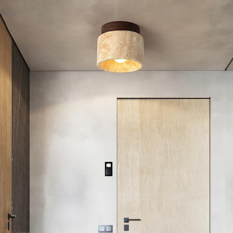 Simple Modern Aisle Ceiling Light Wabi-Sabi Italian Minimalist Black Corridor Into the Household Nordic Balcony Lamps