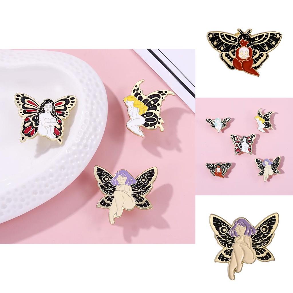 Original Design Butterfly Girl Brooch Versatile Alloy Pin Ideal For Fashion Lovers And Collectors
