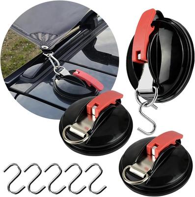 TMR.Breath G Car Side Tarp Suction Cup Set of 3, Sunshade, Tent, Camping, Includes Hooks, Vacuum Type, Easy Installation and Removal