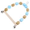 Parrot Colored Wooden Swing Small Medium Parrot Color Wood Block Swing with Bell Hook