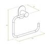 Toilet paper holder for toilet, wall-mounted, self-adhesive, screw-on, chrome