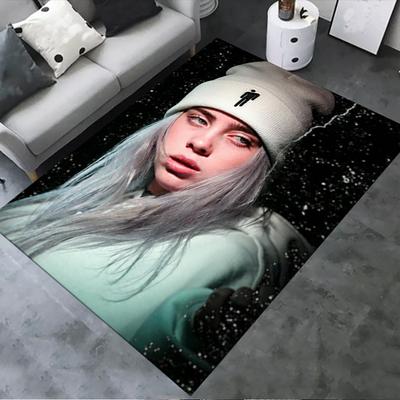 Billie Eilish Carpet Rug for Living Room Bedroom Home Sofa Decoration,Kids Play Non-slip Floor Mat