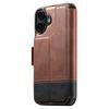 SUTENI Q-06 For iPhone 16 Case Color Splicing Magnetic Detachable Leather Phone Cover