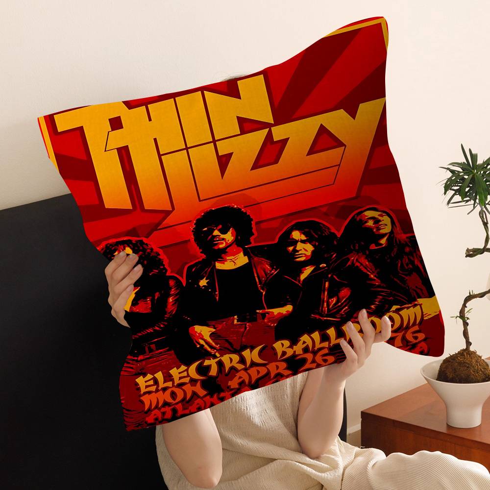 Rock Band T-Thin LizzyS Movie Cushion Cover Pillowcase Upholstery Sofa Throw Pillow Home Decor Pillowcas