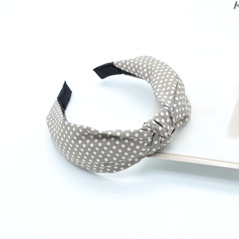 Korean Style Women's Striped Criss-Cross Bow Headband for Yoga & Face Washing