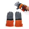 1 Pair of Heat Resistant Gloves  proof Flame Retardant Non Scalding Leather for BBQ Grill