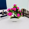 Plant Silk Rose Simulated Flower Potted Plant Bonsai For Home And Decor Event